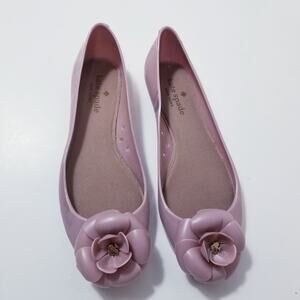 Kate Spade New York Jade flower Dusty Rose Jelly Ballet Flat